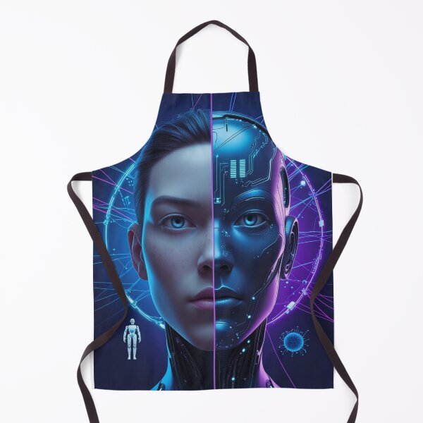 Item preview, AI Fusion Portrait – Human Meets Technology designed and sold by smitke.