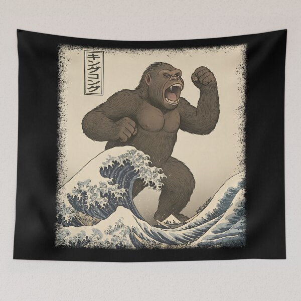 Item preview, The King Roars At The Great Wave designed and sold by Alema Art.