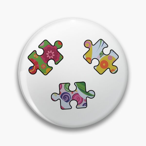 Item preview, Three colorful pieces of puzzles • Tre pezzi di puzzle colorati • Trois pièces de puzzle colorées designed and sold by LenaBlueDesigns.