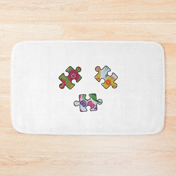 Item preview, Three colorful pieces of puzzles • Tre pezzi di puzzle colorati • Trois pièces de puzzle colorées designed and sold by LenaBlueDesigns.