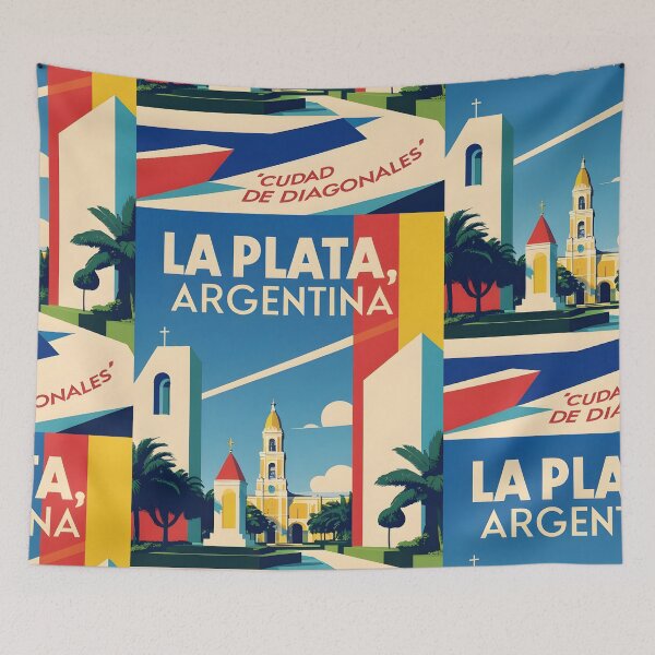 Item preview, La Plata Ciudad de Diagonales Argentina Vintage Travel Tourism designed and sold by TravelersGems.