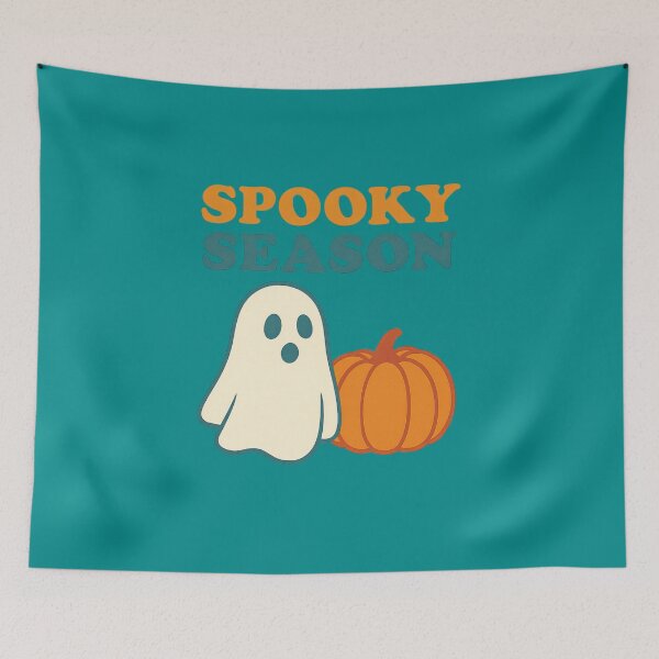 Item preview, Spooky Season Pumpkin Ghost Illustration designed and sold by ArtComixHaven.