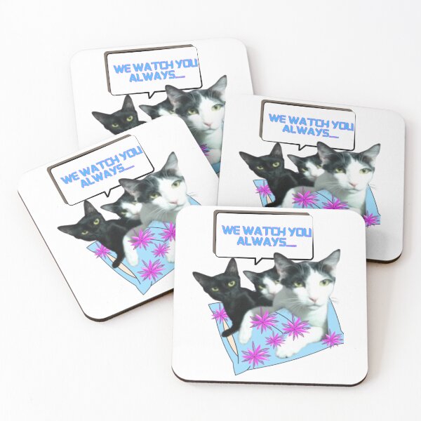 Item preview, "We Watch You Always" – Funny Cat Sticker / Design designed and sold by BulletKitty82.