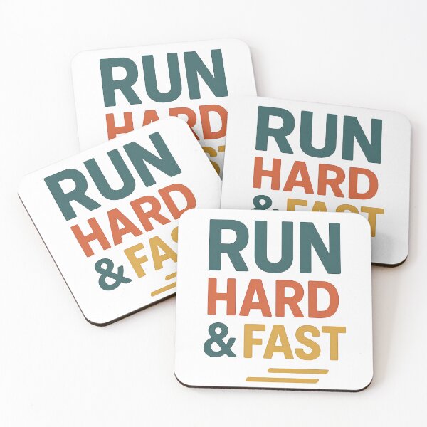 Item preview, Run Hard & Fast – Motivational Running Design designed and sold by CreativeGorillas.
