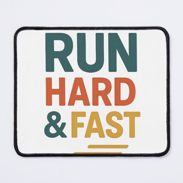 Item preview, Run Hard & Fast – Motivational Running Design designed and sold by CreativeGorillas.