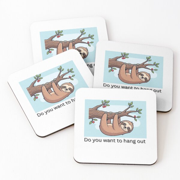 Item preview, Do You Want to Hang Out? Sloth T-Shirt – Cute Lazy Animal Graphic Tee designed and sold by Treestumpc.