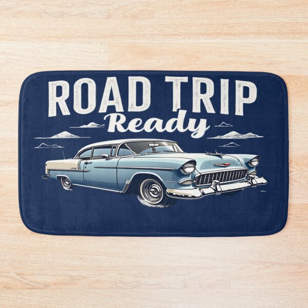Item preview, Vintage Blue Chevy Road Trip Design designed and sold by MondeMade.