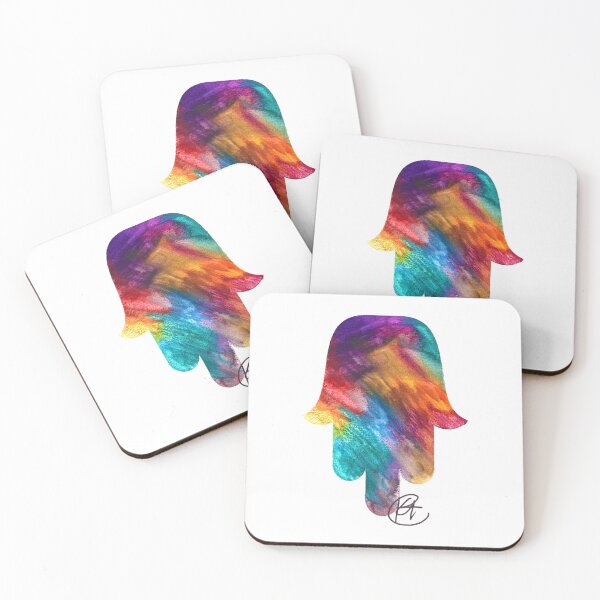 Item preview, Watercolor Hamsa Art designed and sold by Kalli Taub Art.