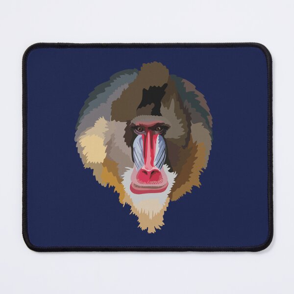 Item preview, M is for Mandrill,Mandrill Illustration – Colourful African Primate Wildlife Art designed and sold by PrettylittlepastelUk.