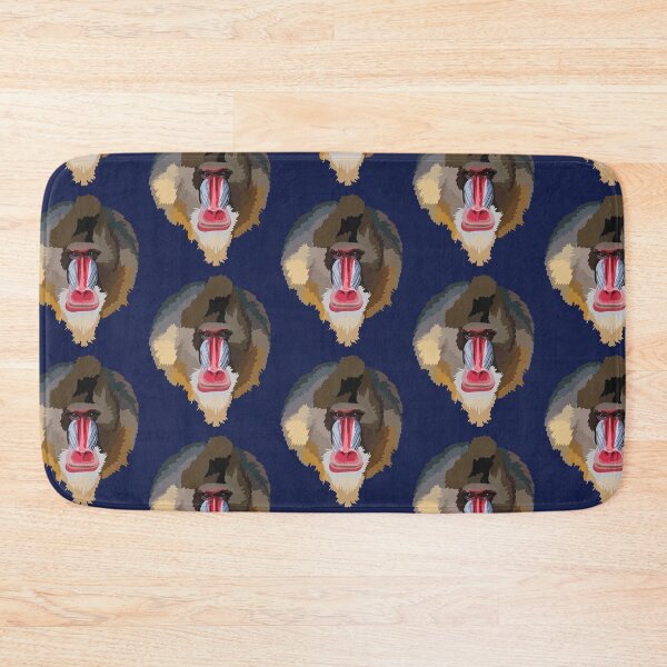 Item preview, M is for Mandrill,Mandrill Illustration – Colourful African Primate Wildlife Art designed and sold by PrettylittlepastelUk.