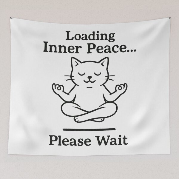 Item preview, Loading Inner Peace – Meditating Cat Minimalist Design designed and sold by jelonkaa.