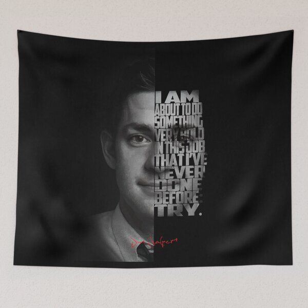 Item preview, Jim Halpert – Monochrome Portrait Typography Artwork designed and sold by Enea Kelo.
