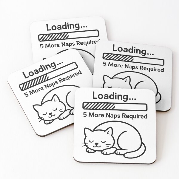 Item preview, Loading… 5 More Naps Required – Funny Sleeping Cat Minimalist Design designed and sold by jelonkaa.