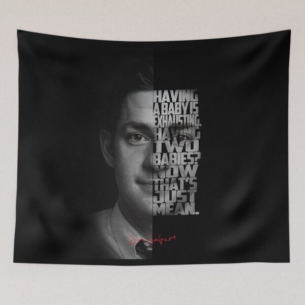 Item preview, Jim Halpert – Monochrome Portrait Typography Artwork designed and sold by Enea Kelo.