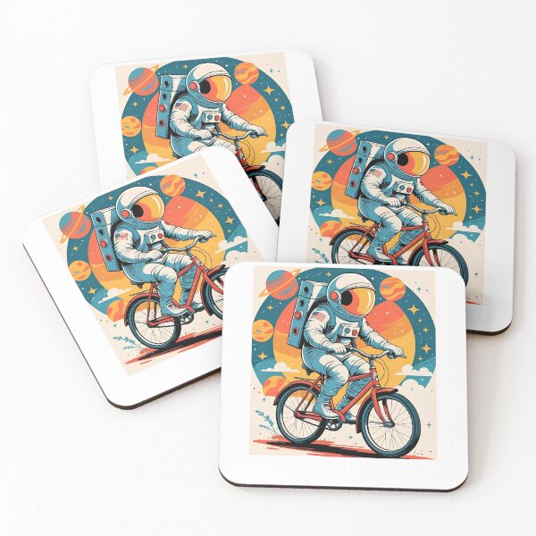 Item preview, Spaceman on Bicycle T-Shirt – Whimsical Astronaut Cycling Graphic Tee for Space Lovers designed and sold by Treestumpc.
