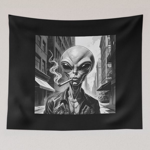Item preview, Alien in the Big City designed and sold by OneFineGem.