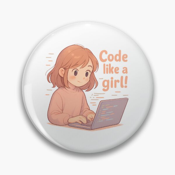 Item preview, Code Like a Girl – Empowering Tech Illustration designed and sold by LittleCountess.