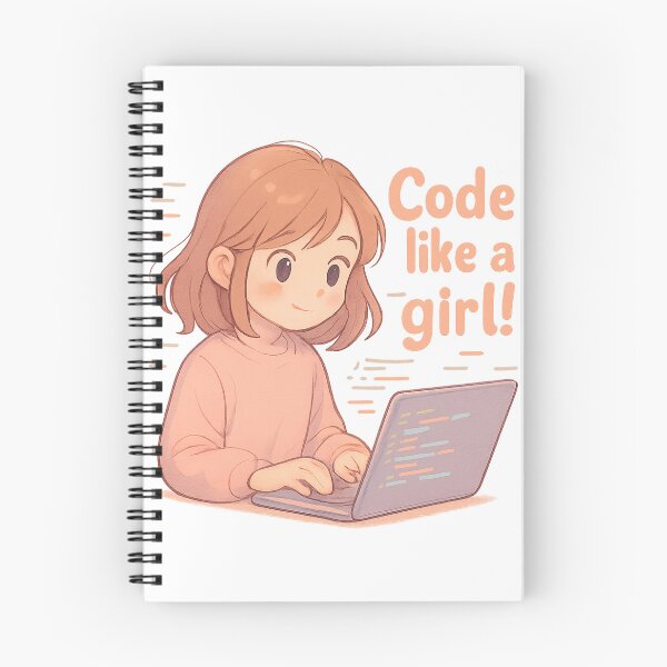 Item preview, Code Like a Girl – Empowering Tech Illustration designed and sold by LittleCountess.
