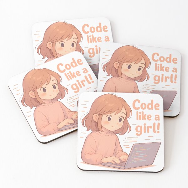 Item preview, Code Like a Girl – Empowering Tech Illustration designed and sold by LittleCountess.