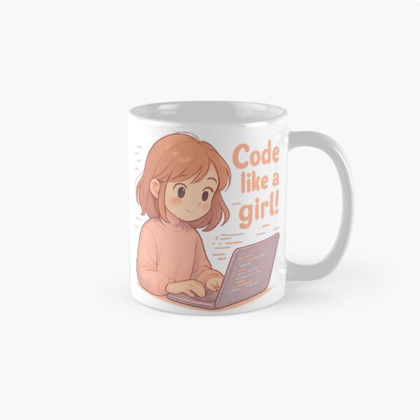 Item preview, Code Like a Girl – Empowering Tech Illustration designed and sold by LittleCountess.
