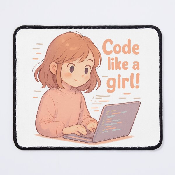 Item preview, Code Like a Girl – Empowering Tech Illustration designed and sold by LittleCountess.