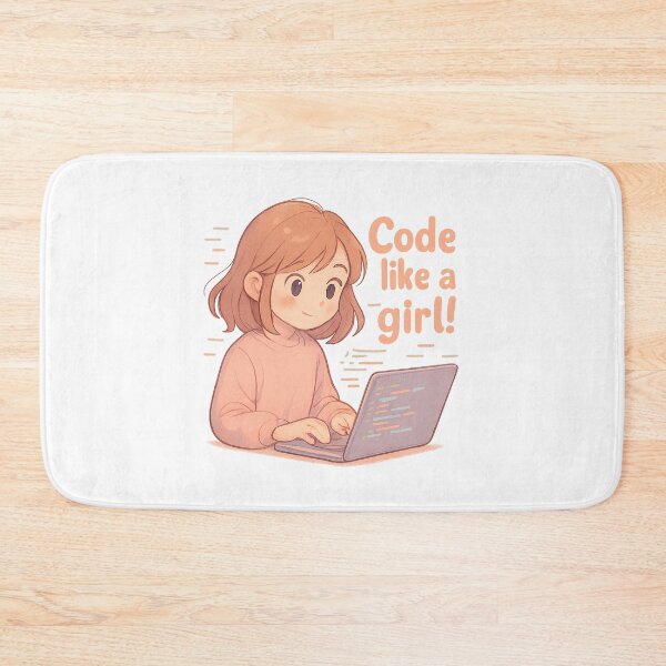 Item preview, Code Like a Girl – Empowering Tech Illustration designed and sold by LittleCountess.