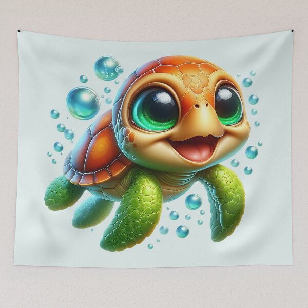 Item preview, Title: Baby Turtle with Flowers Clipart, Floral Turtle PNG, Watercolor Cute Animals, Digital Download designed and sold by Lulunza.