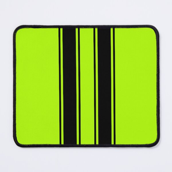 Item preview, Dual Racing Stripes 2 Pinstripes Each (Black On Neon Green) designed and sold by Racing Stripes Only.