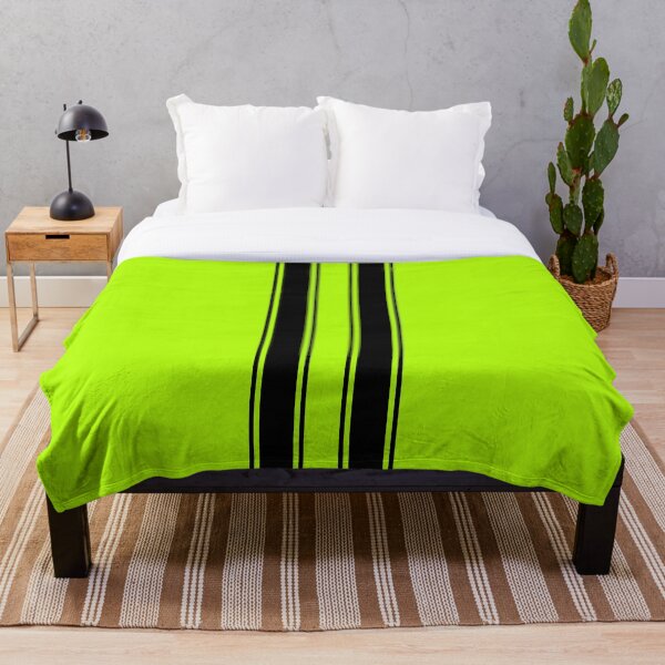 Item preview, Dual Racing Stripes 2 Pinstripes Each (Black On Neon Green) designed and sold by Racing Stripes Only.