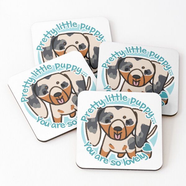 Item preview, Pretty Piebald Dapple Dachshund Blue designed and sold by eto's art.