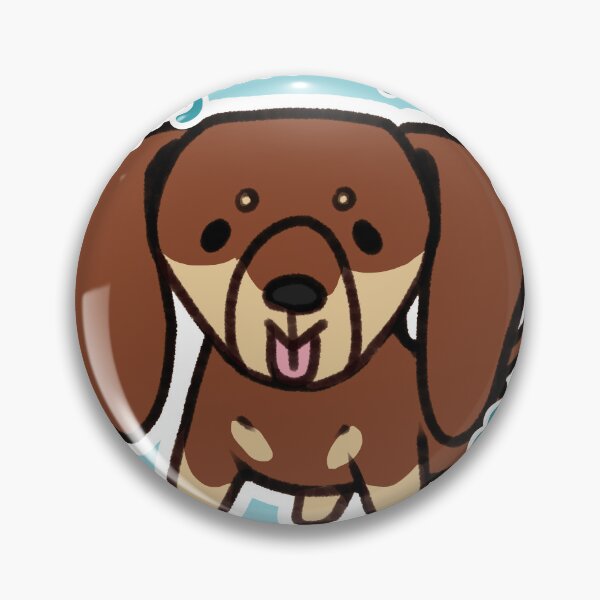 Item preview, Pretty Chocolate and Cream Dachshund Blue designed and sold by eto's art.