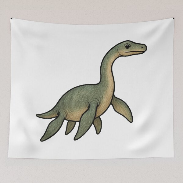Item preview, Plesiosaurus, Cute Prehistoric Marine Reptile Art designed and sold by Vendeloc.