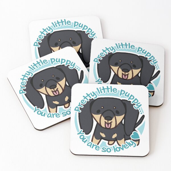 Item preview, Pretty Black and Cream Dachshund Blue designed and sold by eto's art.
