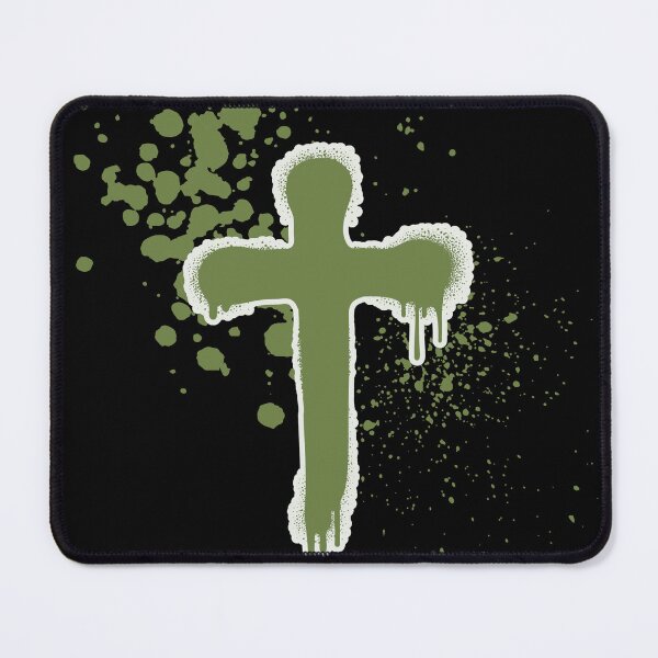 Item preview, Green Painted Cross designed and sold by Tao's Inspired Hands.