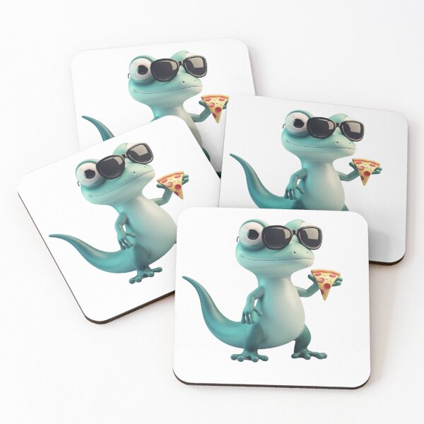 Item preview, Cool Elio Lizard Meme with Pizza Slice designed and sold by lojadpop.