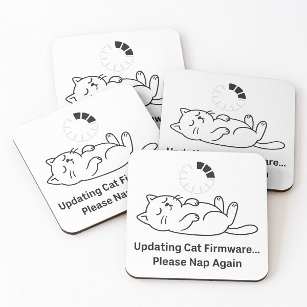 Item preview, Updating Cat Firmware – Funny Sleeping Cat Tech Design designed and sold by jelonkaa.