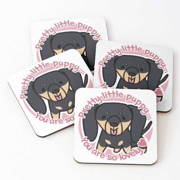 Item preview, Pretty Black and Cream Dachshund Pink designed and sold by eto's art.