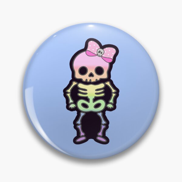 Item preview, Girly Skeleton with Pink Bow & Rainbow Ombre designed and sold by SpunkyDoodles.