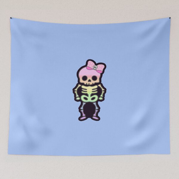 Item preview, Girly Skeleton with Pink Bow & Rainbow Ombre designed and sold by SpunkyDoodles.