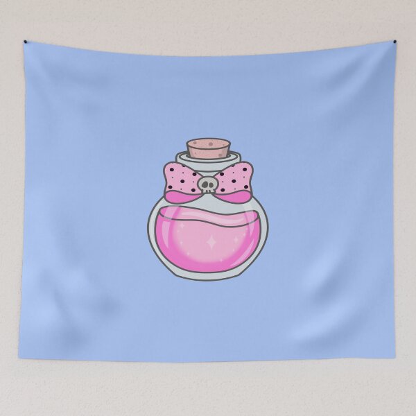 Item preview, Girly Potion Bottle with Pink Bow & Sparkles designed and sold by SpunkyDoodles.