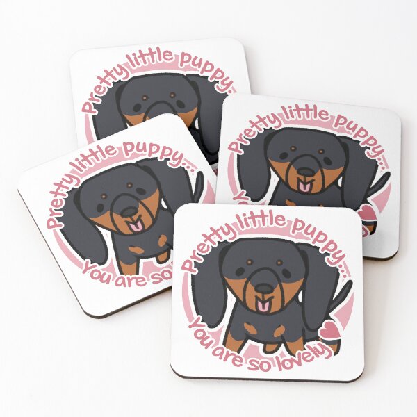 Item preview, Pretty Black and Tan Dachshund Pink designed and sold by eto's art.