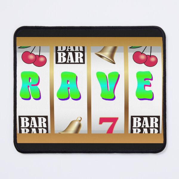 Item preview, RAVE Jackpot Slot Machine Fun Festival Design designed and sold by FestDrip.