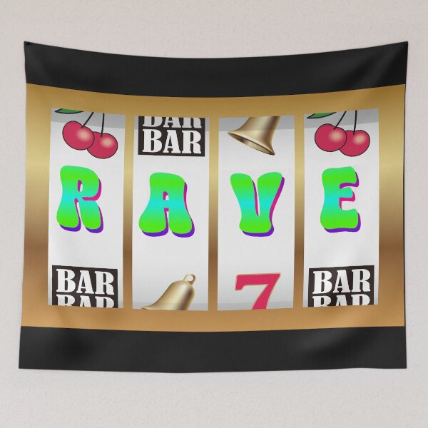 Item preview, RAVE Jackpot Slot Machine Fun Festival Design designed and sold by FestDrip.
