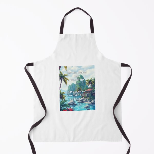 Item preview, Tropical Storm Bloom: Abstract Rainy Island Art with Inspirational Quote designed and sold by MittandHolders.