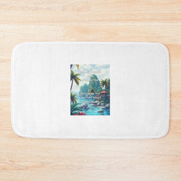 Item preview, Tropical Storm Bloom: Abstract Rainy Island Art with Inspirational Quote designed and sold by MittandHolders.