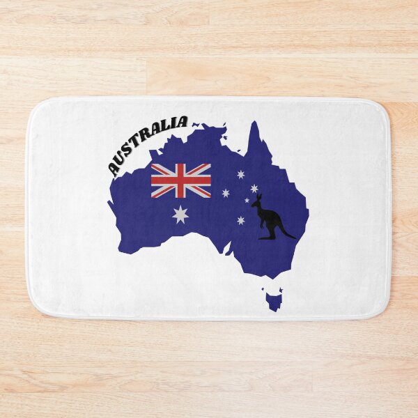 Item preview, Australia patriot Map with Flag and Kangaroo – Aussie Pride Design designed and sold by Yuksoo.