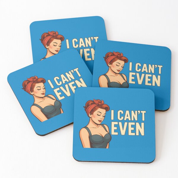 Item preview, I Can't Even Retro Pop Art Bold Statement Print designed and sold by ArtComixHaven.