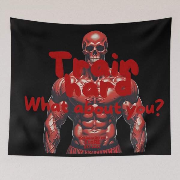 Item preview, TrainHard Co.® – Skull Pull-Up Bar Red Extreme Fitness Design designed and sold by TrainHardCo.