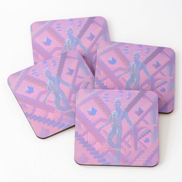 Item preview, Surreal Vaporwave Dreamscape – Floating Figure in Impossible Space designed and sold by My Dream Nook.
