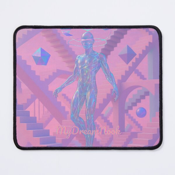 Item preview, Surreal Vaporwave Dreamscape – Floating Figure in Impossible Space designed and sold by My Dream Nook.